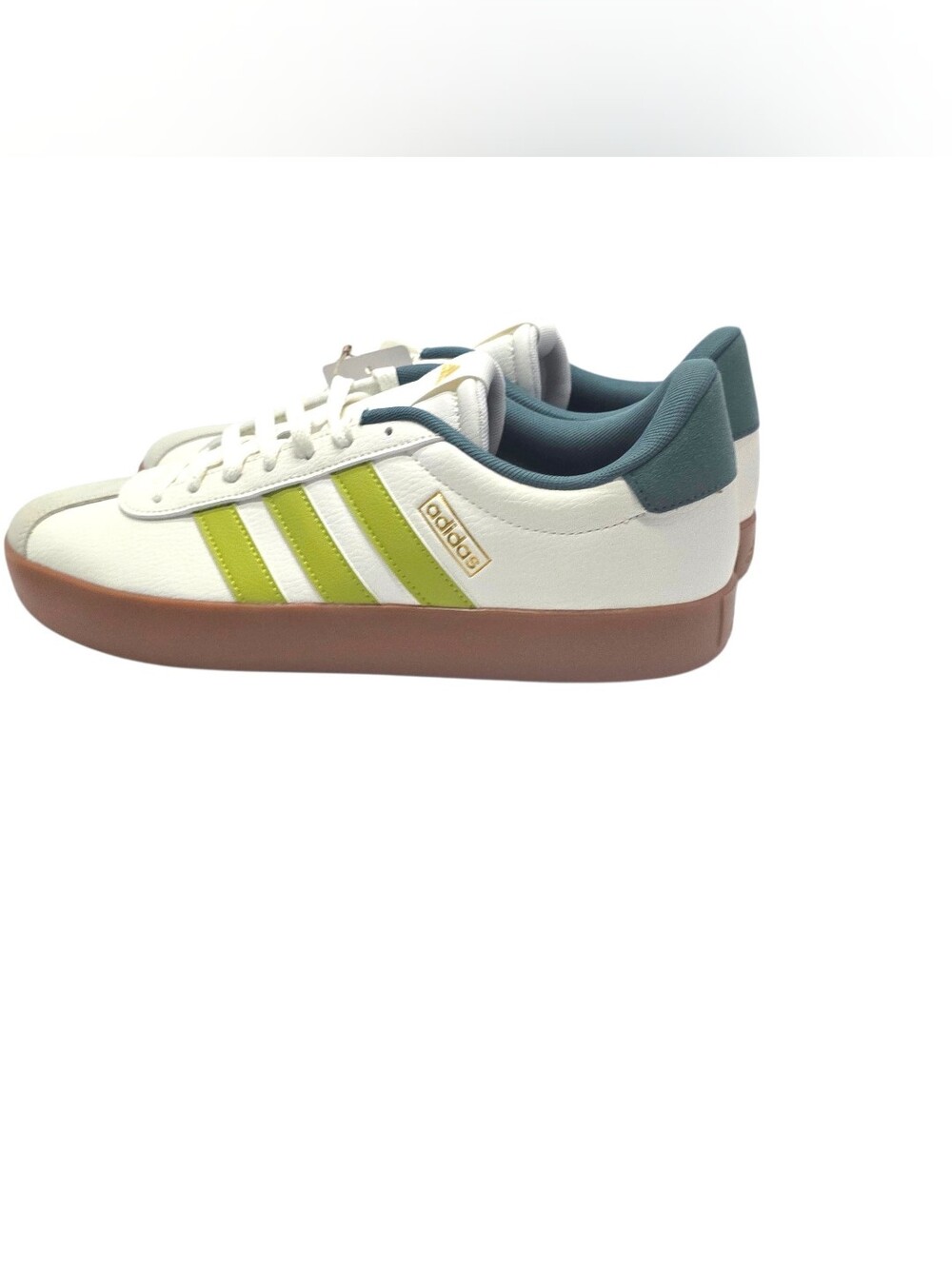 Adidas VL Court 3.0 Mens 11.5 White Lime Green Gum Sneakers JR8636 NWT
